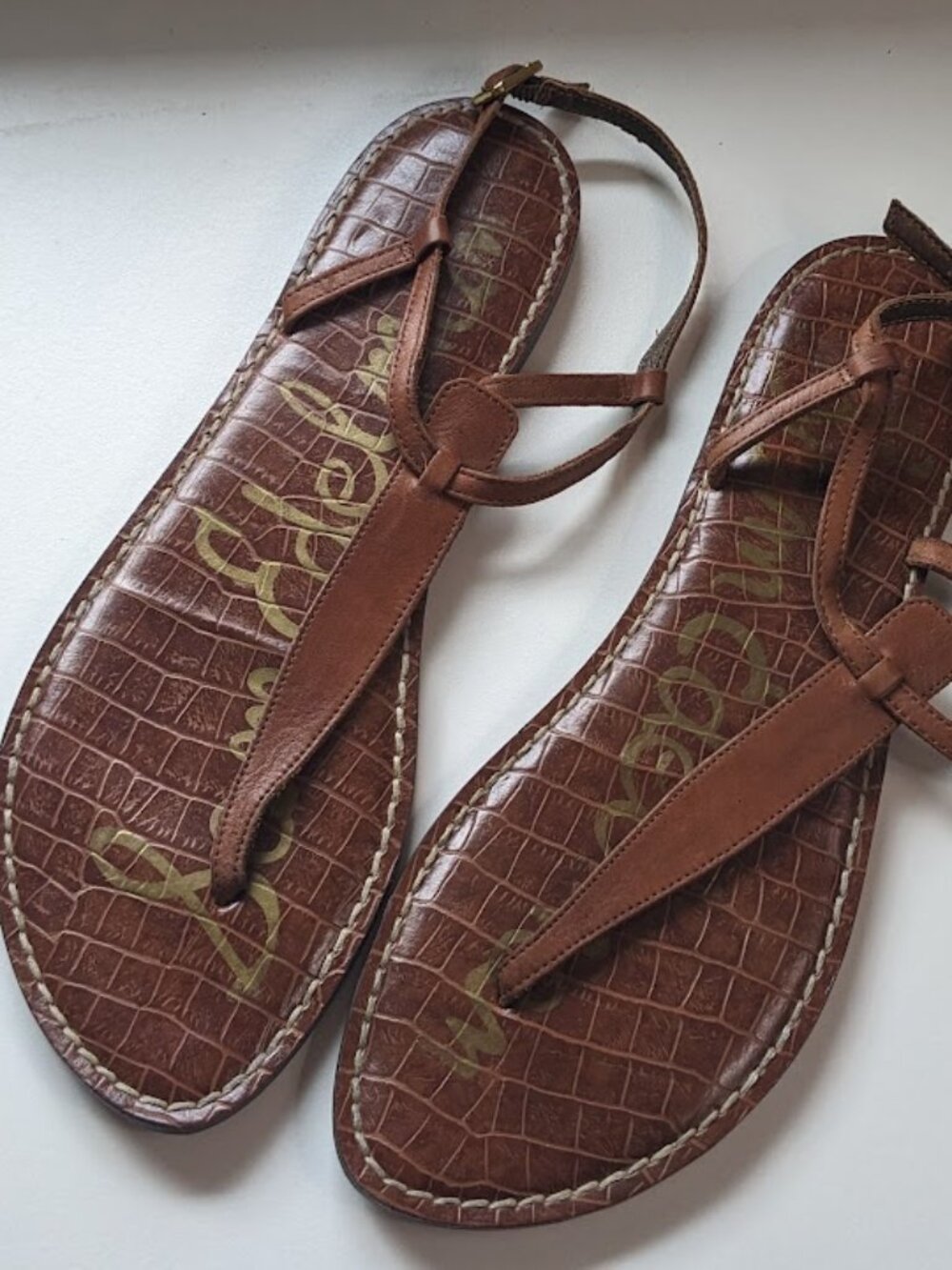 Sam Edelman Gigi brown leather sandals women's size 11 11M